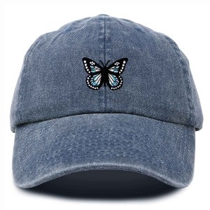 Dalix Butterfly Embroidered Cap Cotton Baseball Hat Garden Womens - 1 of 4
