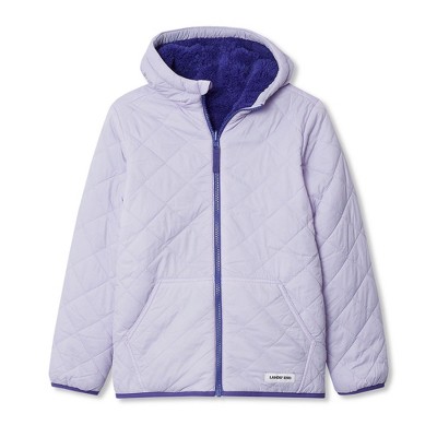 Lands' End Kids Reversible Water Resistant High Pile Insulated Jacket
