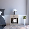 Gulches 21 Inch High Nightstand in Light Grey, Equipped with 1 Drawer and 1 Open Storage Compartment - 3 of 4