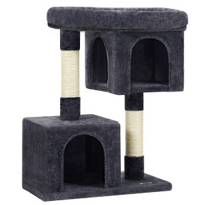 Feandrea Cat Tree, Cat Tower, Cat Condo, Large Cat Perch, 2 Cat Caves, Scratching Post - 1 of 4