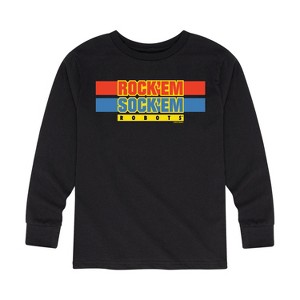 Boys' - Rock 'Em Sock 'Em Robots - Rock 'Em Sock 'Em Logo Long Sleeve Graphic T-Shirt - 1 of 4