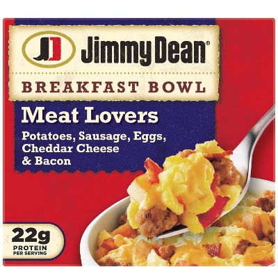 Jimmy Dean Frozen Meat Lovers Breakfast Bowl - 7oz : Target