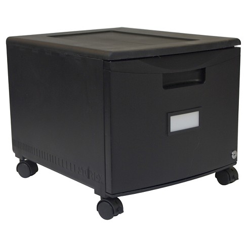 Storex File Cabinet On Wheels 1 Drawer Black Target
