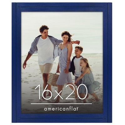 Americanflat Picture Frame - Rustic Picture Frame with Textured Engineered Wood, Shatter Resistant Glass and Easel Back