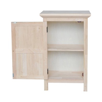 Light Wood Nautical Accent Cabinet with Adjustable Shelving