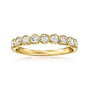 Ross-Simons 0.50 ct. t.w. Bezel-Set Diamond Ring in 18kt Yellow Gold Size 7 - 1 of 4