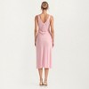 Anna-Kaci Lounge Women's Satin Midi Slip Dress with Wide Shoulder Straps and Smooth Sculpted Silhouette for a Polished Minimal Look - 4 of 4