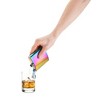 Blush Iridescent Stainless Steel Gifts for Women, Hidden Alcohol Barware, 6 oz, Rainbow, Set of 1, Mirage Flask - 4 of 4