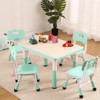 COZONY 5-Piece Kids Table and Chairs Set, Height Adjustable Toddler Activity Table with 4 Chairs , Arts & Crafts Playroom Table for Home - 3 of 4