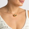 Adornia Tarnish Resistant 14k Gold Plated Teardrop Sculptural Necklace - 2 of 3