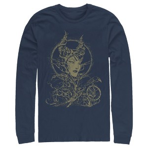 Men's Sleeping Beauty Maleficent Twisted Queen Long Sleeve Shirt - 1 of 3