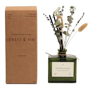 Craft & Kin Reed Diffuser Set With Flower For Home - 1 of 4