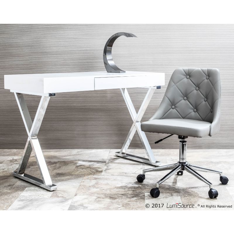 Luster Contemporary Desk White - LumiSource, 3 of 13