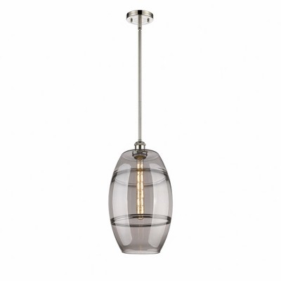 Vaz - 1 Light Stem Hung Mini Pendant In Industrial Style-18.5 Inches Tall and 10 Inches Wide