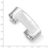 Black Bow Jewelry 19mm 14k White Gold Polished Solid Cuff Bangle Bracelet - 4 of 4