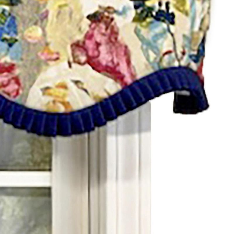 Martella Ruffled Provance 3" Rod Pocket Valance 50" x 16" Multicolor by RLF Home, 2 of 4
