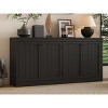 Acekool 4-Door Buffet Cabinet with Storage, Anti-Tip Sideboard for Dining Room, Kitchen, or Office - 3 of 4