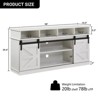 Aukfa 65 Inch TV Stand - Modern Mid-Century Style Entertainment Center Sliding Barn Door Storage Cabinet for Living Room - 3 of 4