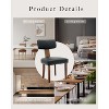 Dining Chairs Set,Modern Leather Kitchen Chairs,Upholstered Side Chairs,Curved Backrest Dining Chairs with Hardwood Frame,Wood Legs and Nailhead Trim - 3 of 4