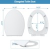 Toilet Seat, Soft Close Toilet Seat - Round PP Material, Quick-Release, Stable Hinge, Easy Clean & Install, White (Fits Round/Elongated Toilets) - 3 of 4
