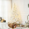 Whisen 7.5FT Prelit Artificial Christmas Tree with Realistic Branches, 500 Warm White LED Lights and 1346 Tips - White - 2 of 4