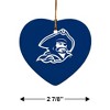 Blinn College Primary Logo HeartShaped Porcelain Holiday Christmas Tree Ornament  2.8" - 3 of 4