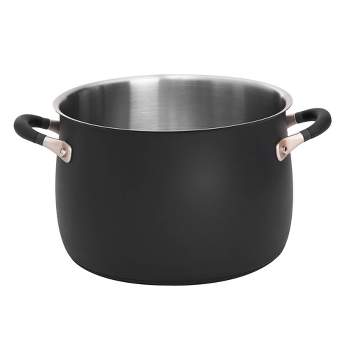 Meyer Accent Series 8qt Stainless Steel Induction Stockpot Matte Black