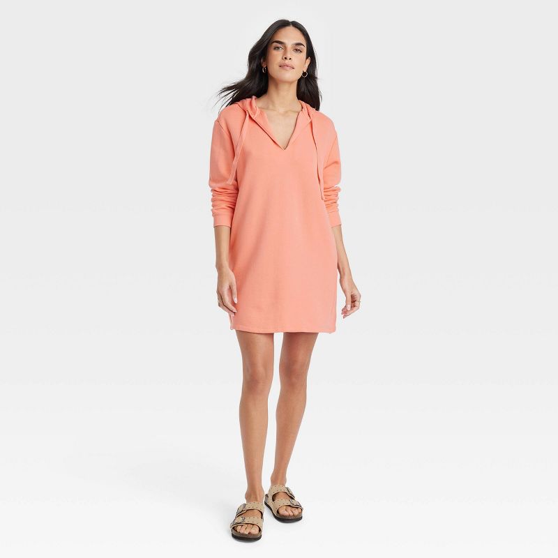 Women's Long Sleeve Mini Fleece Tunic Dress - Universal Thread™, 1 of 7
