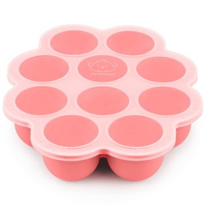 Prep Silicone Baby Food Freezer Tray with Clip-on Lid, 2oz x 10 Silicone Freezer Molds, BPA-Free Baby Food Storage - 1 of 4