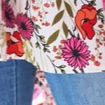 white multi floral