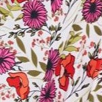 white multi floral