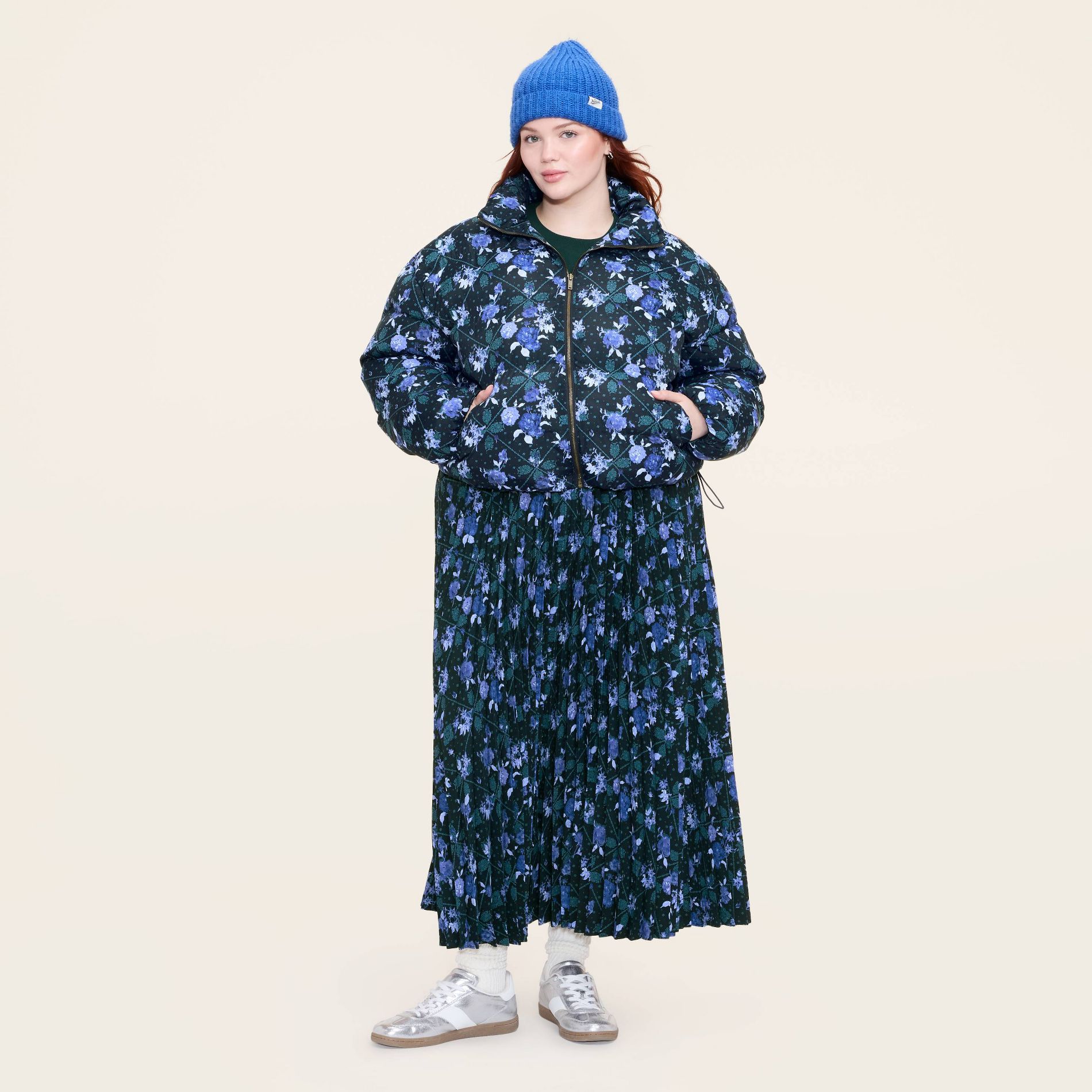 Women's Floral Puffer Jacket - Woolrich x Target Blue 2X