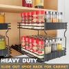 Pull Out Spice Rack Organizer(no jars included) for Cabinet,with Labels,8.5" W x10.75 D x8.5 H, 1 Drawer 2-Tier - 4 of 4
