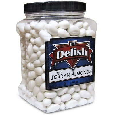 White Jordan Almonds by It's Delish, 3.5 lbs Jumbo Container