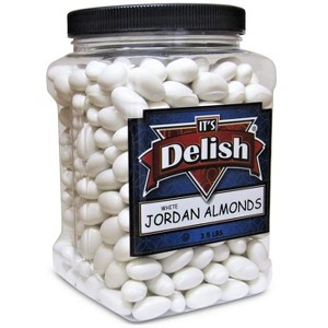 White Jordan Almonds by It's Delish, 3.5 lbs Jumbo Container - 1 of 4