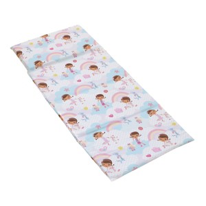 NoJo Disney Doc McStuffins Cuddle Team Purple, Pink and Aqua Rainbows and Clouds Preschool Nap Pad Sheet - 1 of 4