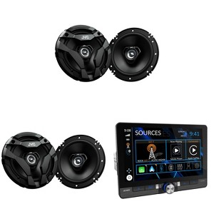 Jensen 8" Touch Screen Receiver with CarPlay/Android & JVC 6.5" Speakers - 1 of 3
