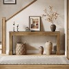 Tribesigns 63-Inch Farmhouse Console Table, Wood Sofa Table Behind Couch with Retro Hollow Pattern Legs for Living Room, Hallway, Foyer - 4 of 4