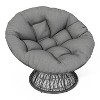 Maliang 40" Wicker Chair with Cloud Thick Density Fabric Cushion, 3-proof Cover, Fluid 360 Degree Swivel - 2 of 4