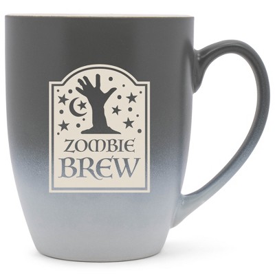 100 North Magic Potion 10 Ounce Gray and White Two Toned Ombre, Comfortably Fits Your Hands, Ceramic Tea Coffee Cup Mug, Zombie Brew