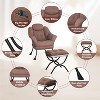 Lazy Chair with Ottoman – Modern Lounge Chair for Small Spaces, Ergonomic Reading Armchair with Footrest and Removable Cover - 4 of 4