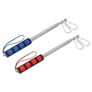 Unique Bargains Stainless Steel Portable Collapsible With Clips Flagpole 2 Pcs - 1 of 4