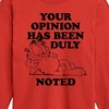 Boys' - Garfield - Your Opinion Has Been Duly Noted Long Sleeve Graphic T-Shirt - 2 of 4
