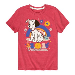 Boys' - 101 Dalmatians - Spring Flowers Short Sleeve Graphic T-Shirt - 1 of 4