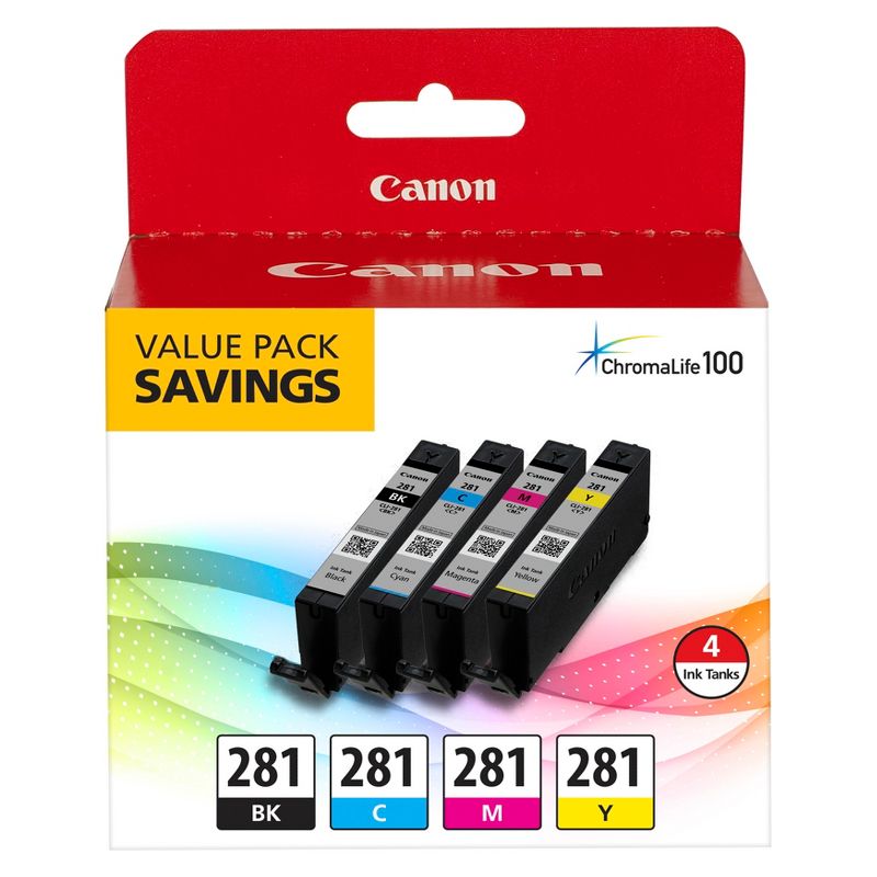 Canon CLI-281 Pixma Ink Cartridge - Black/Cyan/Magenta/Yellow, 1 of 8