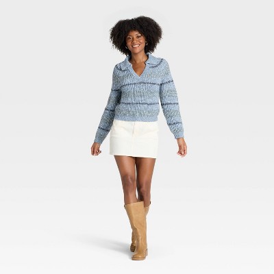 Women's Chunky Polo Collar Pullover Sweater - Universal Thread' - image 3