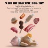 Nocciola 9-in-1 Pig Plush Dog Toys,Funny Piggy Puzzle Toy with 8 Pork Food Squeaky & Crinkle Toys,Stimulating Enrichment Toys for Small Medium Dogs - 3 of 4