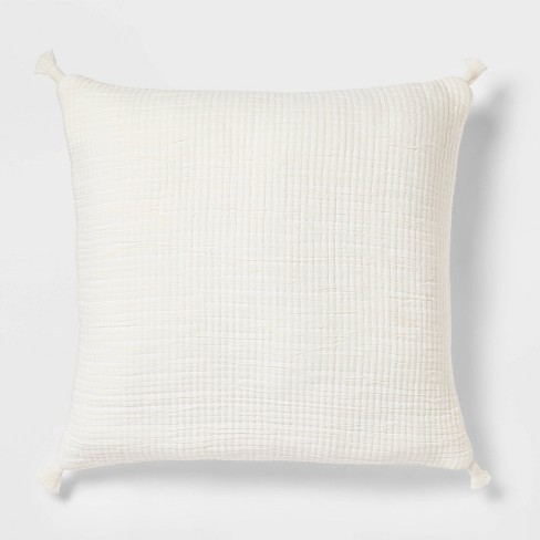 White Linen Pillow, Decorative Pillows