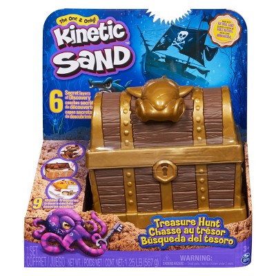 SPIN MASTER Kinetic Sand Beach Day Fun Playset w/ Castle Molds