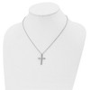 Black Bow Jewelry Stainless Steel Polished Cross Necklace, 18 Inch - 3 of 4